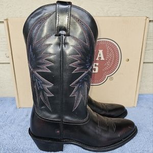 Nocona 12" Black Toga Cowboy Western Boots Size:Mens 8D /Womens 9.5D NB6000